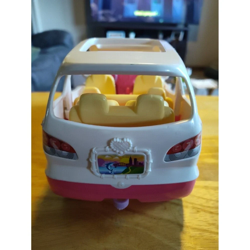 Fisher Price Loving Family Dollhouse SUV Van White Pink Musical Car 2014 Works